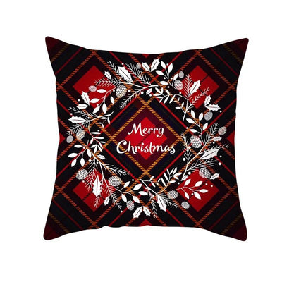 Funda de Almohada Navideña Cuadros Rojo Clásico - Image 24