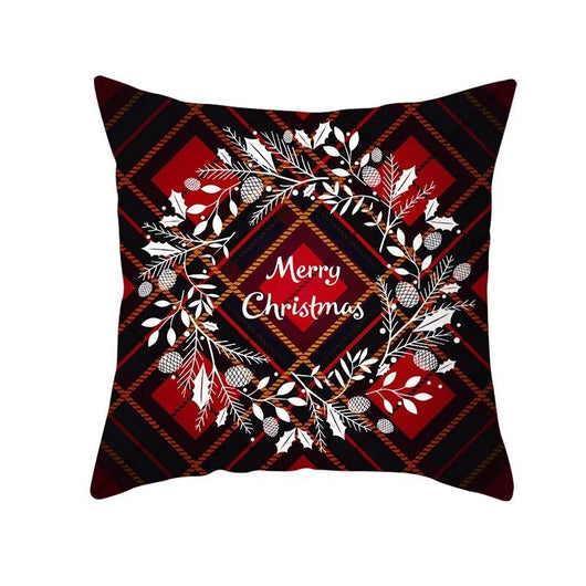 Funda de Almohada Navideña Cuadros Rojo Clásico - Image 24