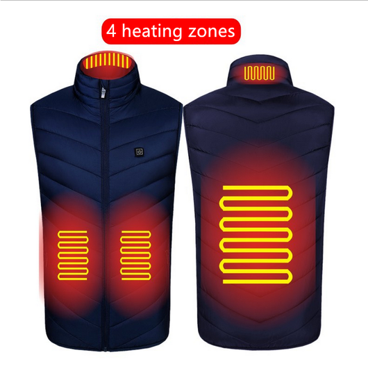 Chaleco Térmico USB Recargable 2020 - Calor Ajustable Lavable