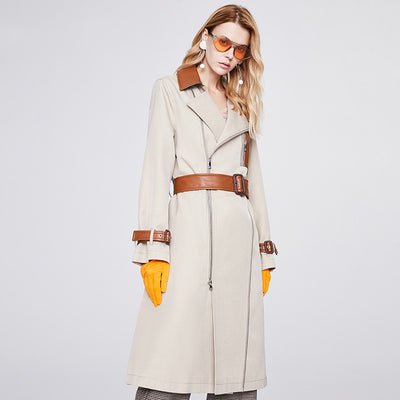 Abrigo Tipo Trinchera de Diseño Premium con Detalles Contrastantes para Mujer - Image 9