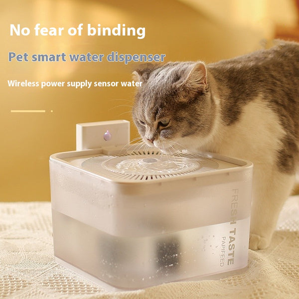 Dispensador de Agua Inteligente con Inducción Inalámbrica para Mascotas