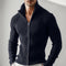 Men's High-Neck Zip-Up Cardigan