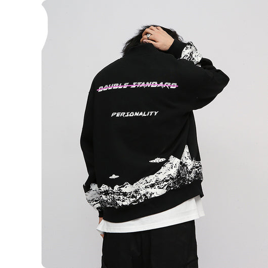 Chaqueta Fina Estampado Planeta Graffiti para Hombre - Image 7