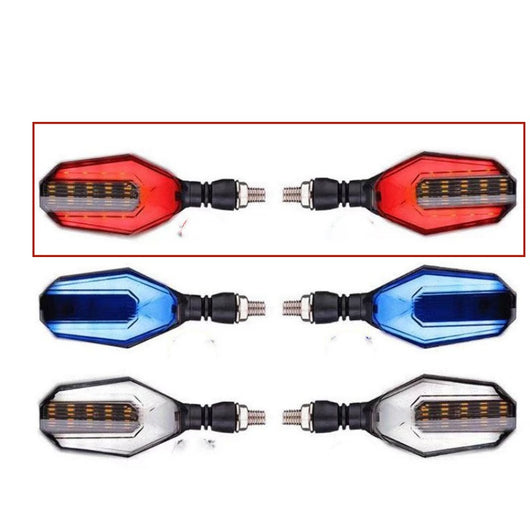 Direccionales LED Bicolor para Moto con Guía de Luz - Image 5