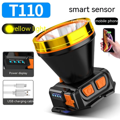 Lámpara Frontal LED de Alta Potencia con Sensor Remoto - Impermeable para Pesca y Camping - Image 13
