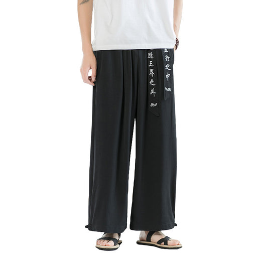 Pantalones Casuales con Bordado Artesanal Chino - Image 5