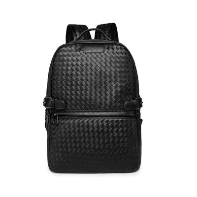 Mochila Ejecutiva de Cuero PU Tejida - Estilo Business Casual - Image 4