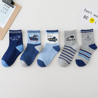 Calcetines Infantiles Estampado Barco para Primavera y Otoño - Image 8