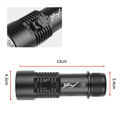 Linterna de Buceo Profesional Dual LED Blanco y Amarillo con Control Magnético - Image 6