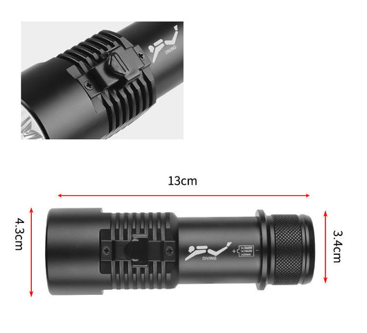 Linterna de Buceo Profesional Dual LED Blanco y Amarillo con Control Magnético - Image 6