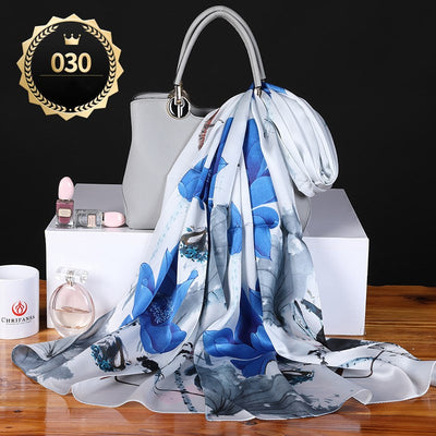 Chal Otoño Invierno Mujer Satén Liso Crepe Elegante - Image 10