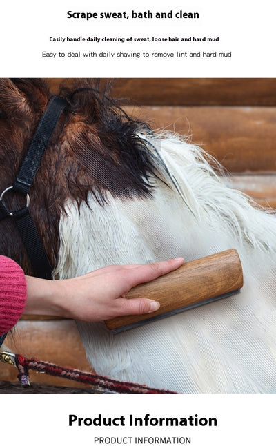 Rascador de Sudor de Madera Maciza 20cm con Borde Serrado para Caballos - Image 15