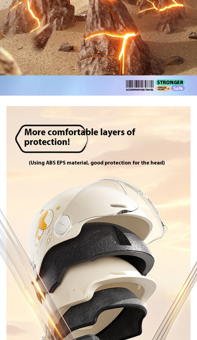 Casco de Moto Eléctrica Semiabierto de Seguridad Unisex Verano - Image 16