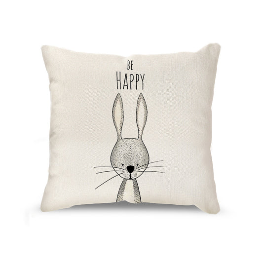 Funda de Almohada Decorativa Leoncito Adorable - Estilo Nórdico en Lino - Image 2