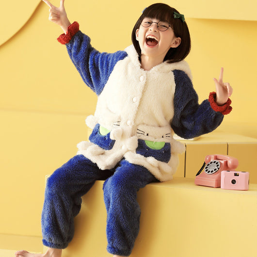 Pijama Infantil Polar con Capucha - Franela Suave y Cálida - Image 12