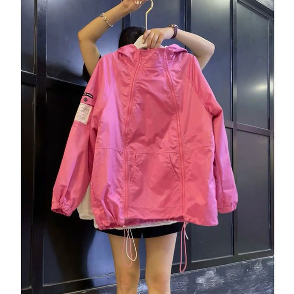 Chaqueta Protección Solar Estilo Japonés Mujer - Cortavientos Casual Ultraligero