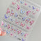 Stickers de Uñas Mariposa Rosa con Relieve Blanco y Negro