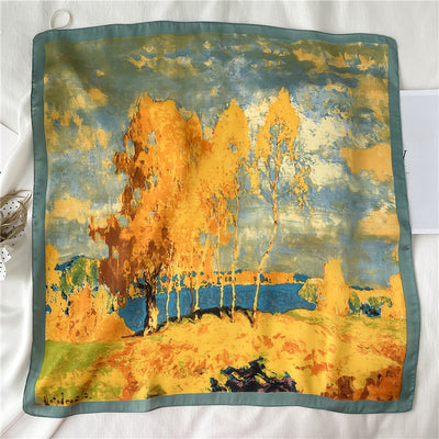 Pañuelo Cuadrado Lujo 70cm Otoño Invierno - Tela Fina - Image 22