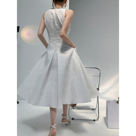Vestido Largo Blanco Elegante para Mujer - Estilo Diosa - Image 5