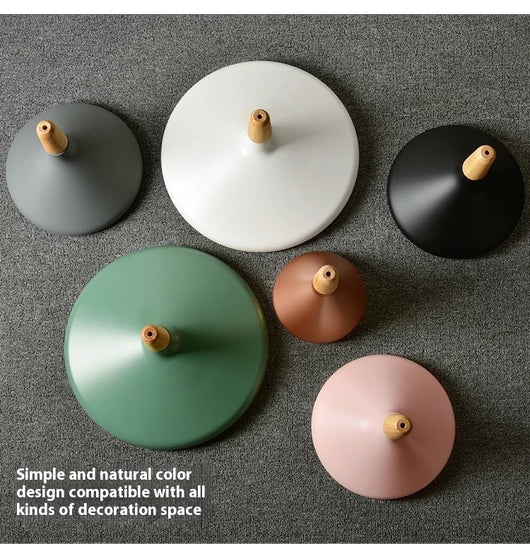 Lámpara Colgante Nórdica de Madera Sólida y Aluminio Diseño Minimalista - Image 27