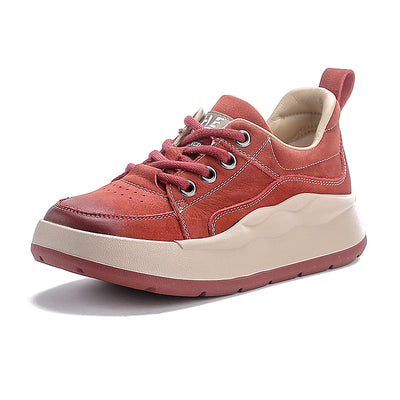 Zapatos de Cuero Genuino Estilo Británico con Plataforma y Cordones - Image 8