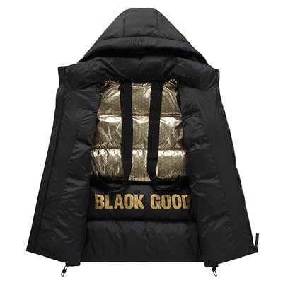 Chaqueta Acolchada Unisex Otoño Invierno - Diseño Negro y Dorado - Image 3