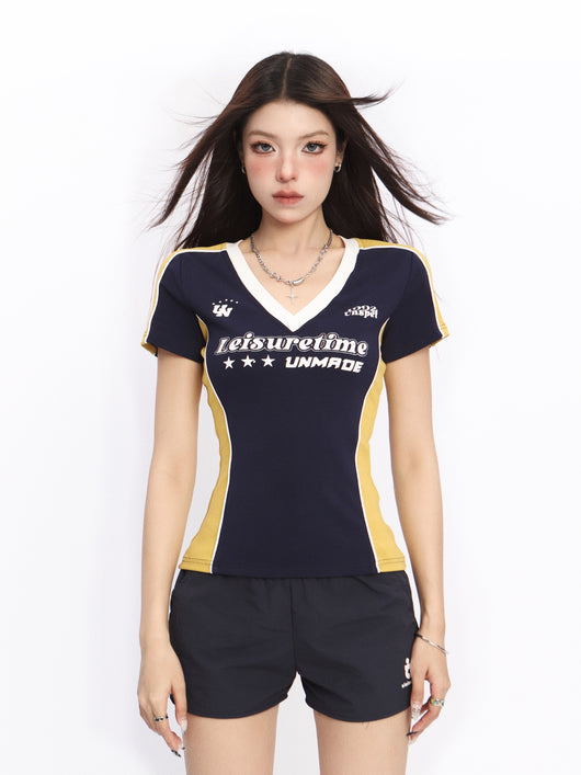 Camiseta Raglan Azul American Y2g Manga Corta - Image 14