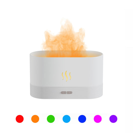 Difusor Ultrasónico con Efecto Llama LED RGB y Aromaterapia - Image 9