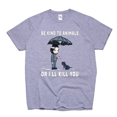 Playera Negra Keanu Reeves - Sé Amable con los Animales - Image 7