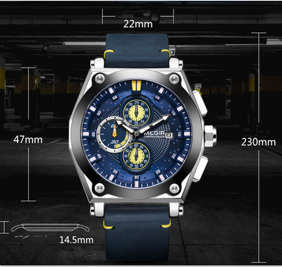 Reloj Cronógrafo de Cuero con Calendario para Hombre - Image 6
