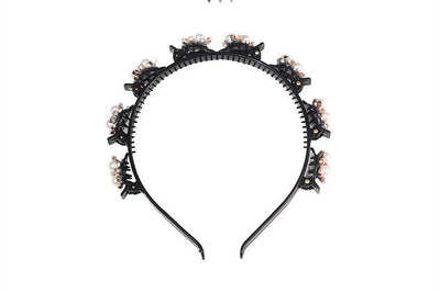 Diadema Trenzada Pastoral con Horquilla para Cabello Prensado - Image 5