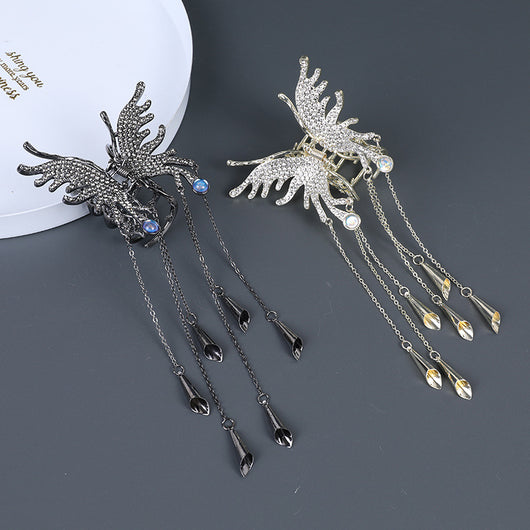 Broche Mariposa Brillantes con Borla y Sonajero de Viento - Image 7