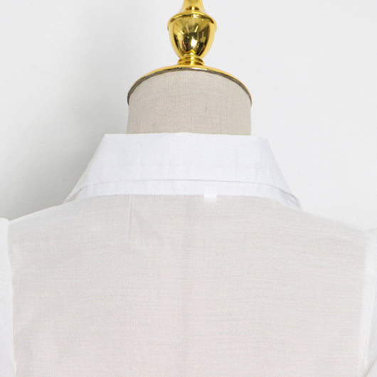 Blusa Organza Color Sólido con Cuello Solapa y Volantes - Image 21