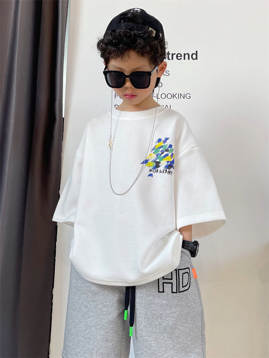 Playera Infantil Reforzada con Estampado Divertido