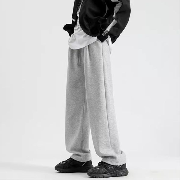 Pantalón de Chándal Hombre Cintura Alta con Cordón Ajustable y Efecto Slim