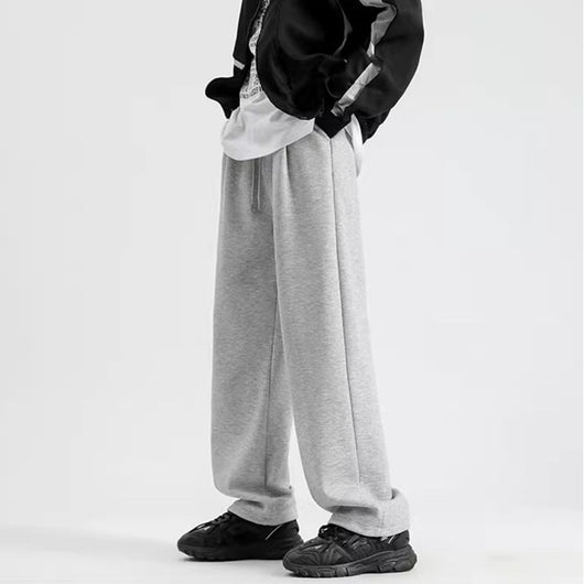 Pantalón de Chándal Hombre Cintura Alta con Cordón Ajustable y Efecto Slim