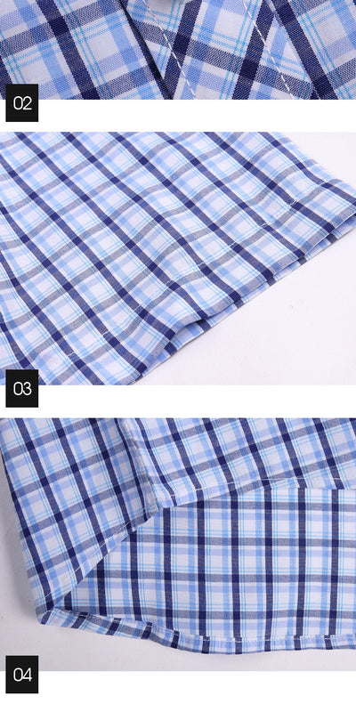 Camisa Cuadros Hombre Cuello Solapa Grande Estilo Casual Profesional - Image 20