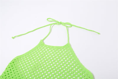 Conjunto Ajustado de Encaje Transparente con Espalda Descubierta - Image 11