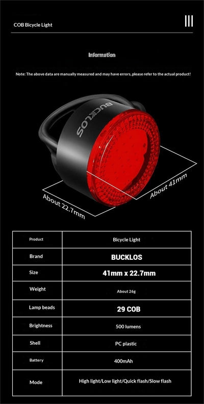 Juego de Luces LED para Bicicleta con Carga USB - Image 9