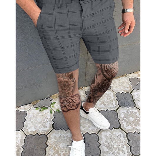 Shorts Deportivos Check Five-point para Hombre - Image 7