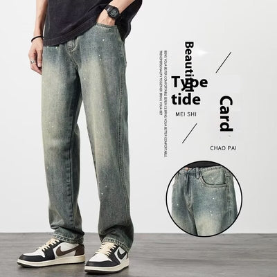 Pantalones Vaqueros Rotos Cintura Alta para Hombre Corte Recto - Image 11