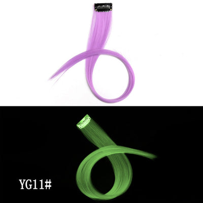 Extensión de Cabello Luminoso con Clip - Mechón Arcoíris 50 CM sin Rastro - Image 22