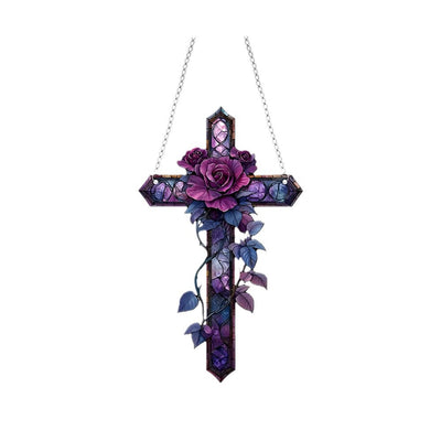 Cruz Religiosa Morada para Pared - Decoración Acrílica Resistente para Dormitorio y Estudio - Image 5