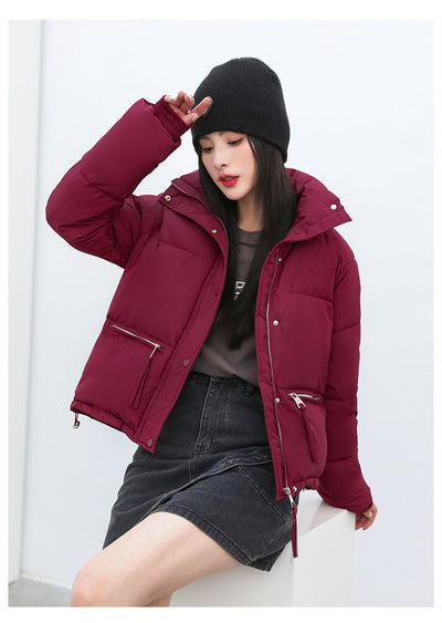 Abrigo Acolchado Holgado de Cuello Alto - Estilo Casual Moderno - Image 15
