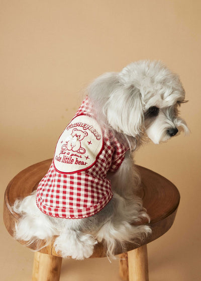 Chaleco Escocés sin Mangas para Perro Maltés y Schnauzer Teddy en Rojo - Image 24