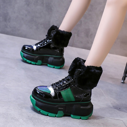 Zapatos de Algodón Acolchados con Suela Gruesa y Forro de Terciopelo - Image 3