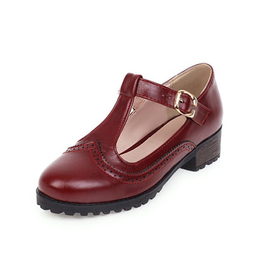Zapatos Escolares Talla Grande para Mujer - Mocasines con Hebilla Primavera - Image 23