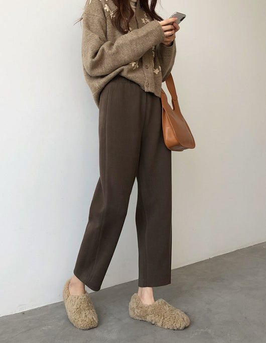 Pantalones de Pana Cintura Alta para Mujer Corte Holgado - Image 12