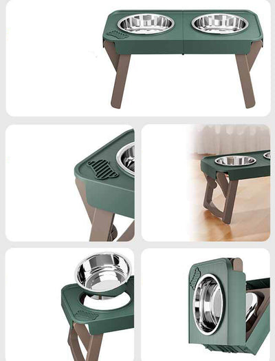 Comedero Plegable Elevado para Mascotas con Base Antideslizante en Acero Inoxidable - Image 17