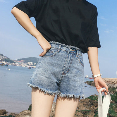 Shorts de Mezclilla Cintura Alta Holgados para Verano - Image 7